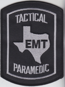 Texas TACTICAL EMT PARAMEDIC subdued shoulder patch